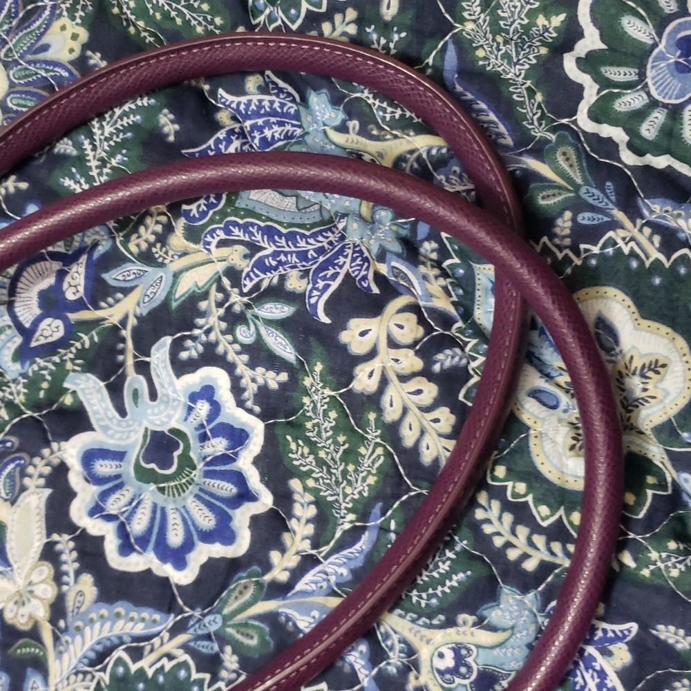 Vera Bradley Large Morgan In Plum Purple Tote Bag And Wallet - Picture 5 of 7